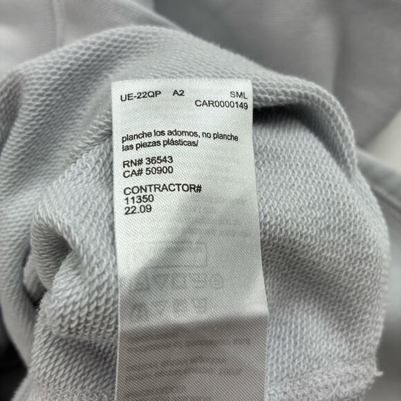 Calvin Klein Cropped Crewneck Sweatshirt Sz S – Gray Minimal Streetwear - Picture 6 of 7